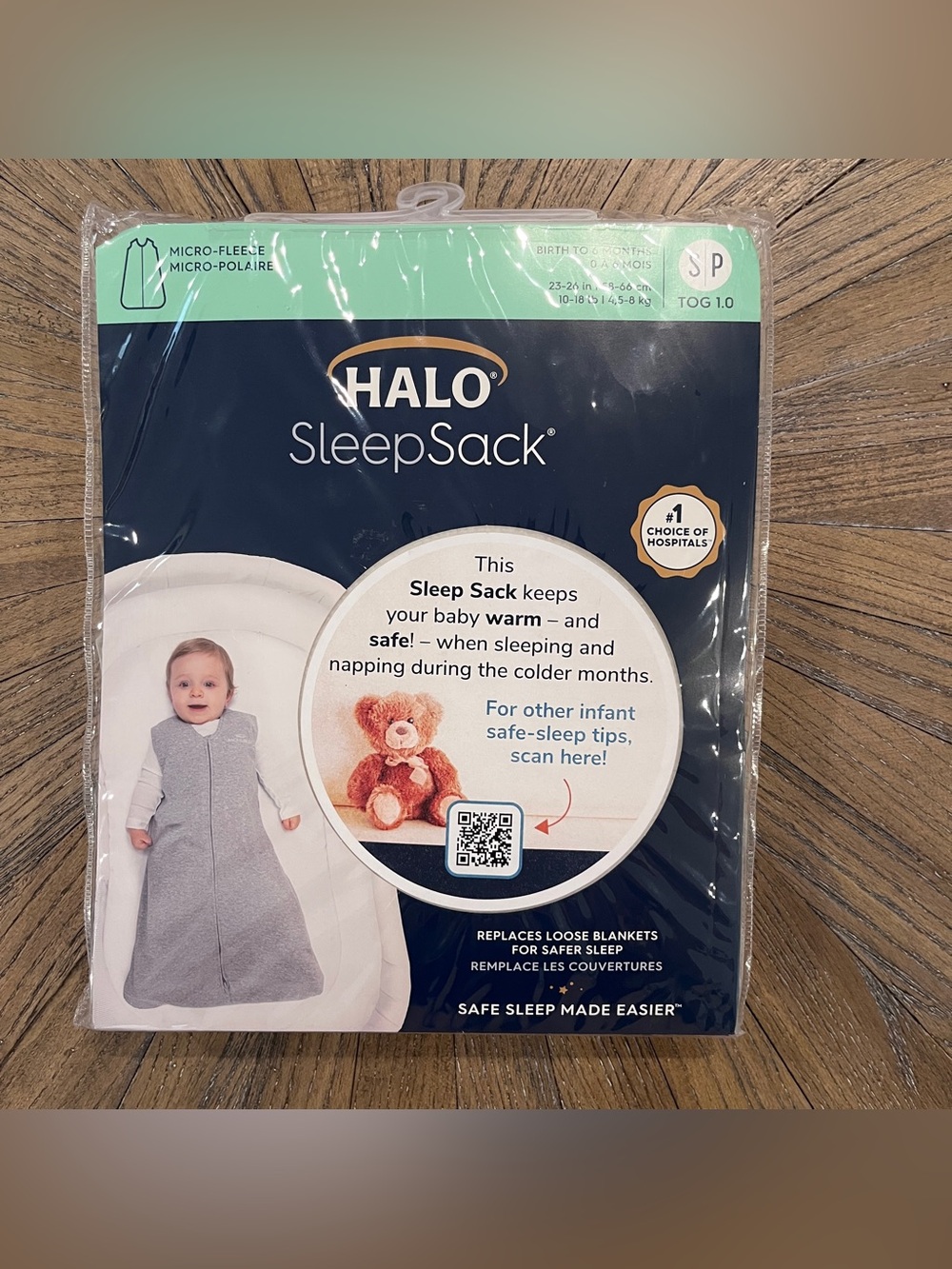 NWT HALO Sleep Sack TOG 1.0 Cream Fleece Sz Small 0-6 Months